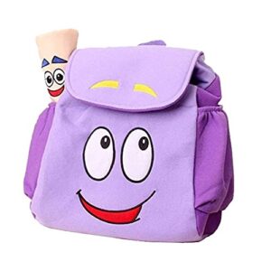 covbhjk dora backpack explorer backpack preschool small backpack cute girl kindergarten gift 11 inch purple