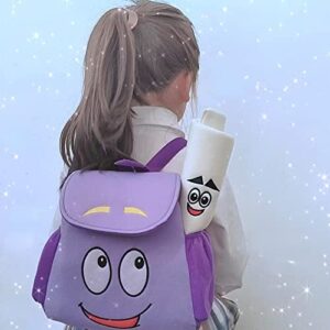 COVBHJK Dora backpack explorer backpack preschool small backpack cute girl kindergarten gift 11 inch purple