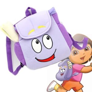 COVBHJK Dora backpack explorer backpack preschool small backpack cute girl kindergarten gift 11 inch purple