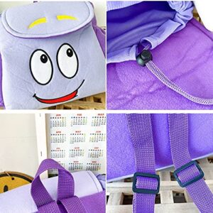 COVBHJK Dora backpack explorer backpack preschool small backpack cute girl kindergarten gift 11 inch purple