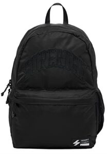 superdry mens unisex code graphic montana rucksack, five-pocket design black size one size