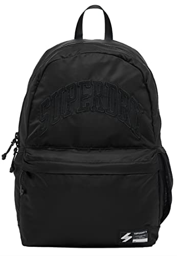 Superdry Mens Unisex Code Graphic Montana Rucksack, Five-Pocket Design Black Size One Size