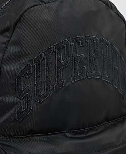 Superdry Mens Unisex Code Graphic Montana Rucksack, Five-Pocket Design Black Size One Size