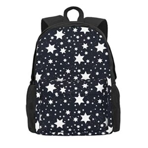 srufqsi Sun Moon And Stars Blue Black Sky Backpack Adjustable Shoulder Straps Bookbag Laptop Daypack For Office Library Shopping Climbing Yoga Beach