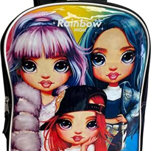 Rainbow High 15" School Backpack (Black-Purple)