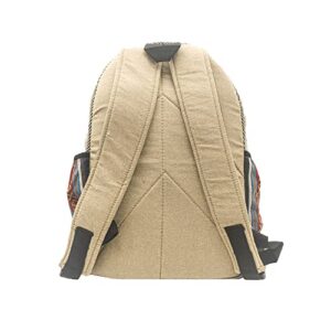 Fwosi Hemp Backpack - Cute Backpack For Women & Men, Handmade School Backpack Shoulder Bag - Durable Lightweight Travel Bag, Bookbags