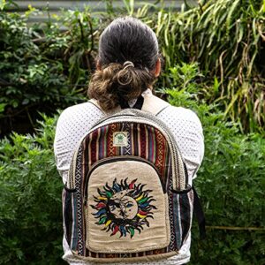 Fwosi Hemp Backpack - Cute Backpack For Women & Men, Handmade School Backpack Shoulder Bag - Durable Lightweight Travel Bag, Bookbags