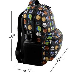 Star Wars Boy's Girl's Adult's 16 Inch School Backpack (One Size, Black)