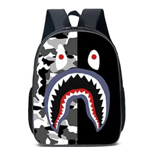 nedoiaa shark backpack lightweight waterproof bookbag gifts 16 inch fashion laptop backpack, black