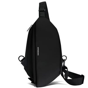 dreetino black sling bag for women men waterproof backpack for travel crossbody chest multipurpose daypack