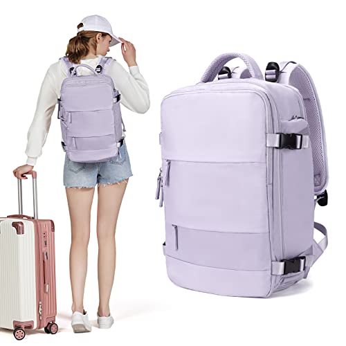 Laptop Backpack for Women, Travel Backpack with with Shoes Compartment & Wet Pocket, School Backpack fit 15.6 Inch Laptop