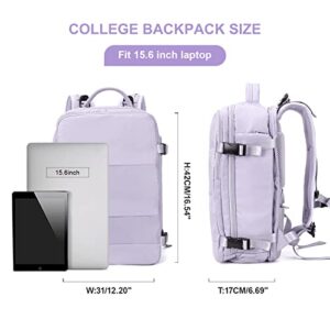 Laptop Backpack for Women, Travel Backpack with with Shoes Compartment & Wet Pocket, School Backpack fit 15.6 Inch Laptop