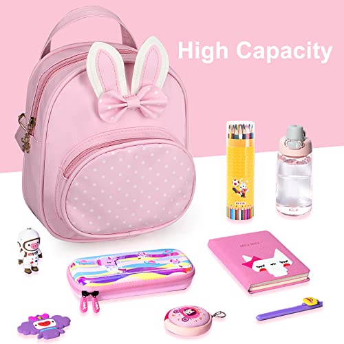 Little Girls Pink Travel Backpack Cartoon Mini Mouse Backpack Small Kids Backpack Purse Cute Children Toddler Backpack Gift