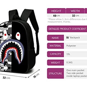 SEZNAVS Fnuuy School Bags 16 Inches Casual Sports Waterproof Travel Teens Laptop Backpack