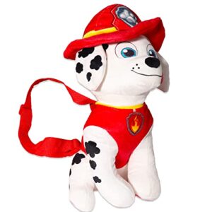 Nick Shop Paw Patrol Marshall Plushie Backpack for Kids - Marshall Plush Backpack Bundle Plus Paw Patrol Temporary Tattoos and More (Paw Patrol Gifts)