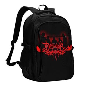 dethklok backpack with usb charging port outdoor hiking laptop bags