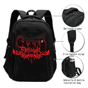 Dethklok Backpack With Usb Charging Port Outdoor Hiking Laptop Bags