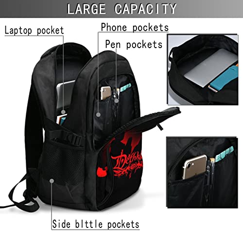 Dethklok Backpack With Usb Charging Port Outdoor Hiking Laptop Bags