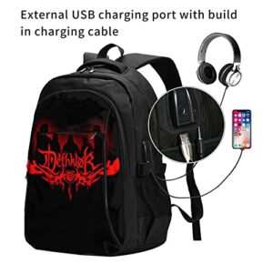 Dethklok Backpack With Usb Charging Port Outdoor Hiking Laptop Bags