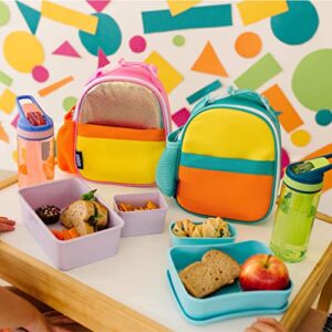 Wildkin Pack-it-All Kids Backpack Bundle with Clip-in Lunch Box (Orange Shimmer)