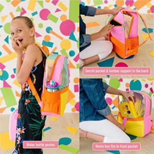 Wildkin Pack-it-All Kids Backpack Bundle with Clip-in Lunch Box (Orange Shimmer)