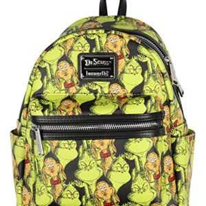 Dr. Seuss The Grinch and Max All-Over Print Faux Leather Mini Backpack