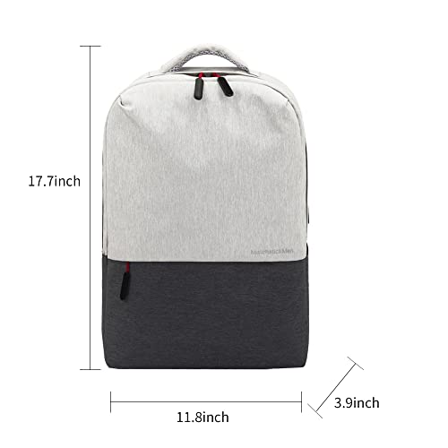 JOHNMOJIE Computer Backpack 15.6 Inch,Stylish School Laptop Backpack for boy and girl, Computer Bag for Men and Women (Black grey)