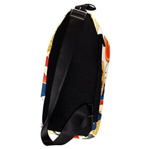 Sling Bags Men Shoulder Backpack Small Cross Body Chest Sling Backpack Japanese Colorful Carps Lucky Cat