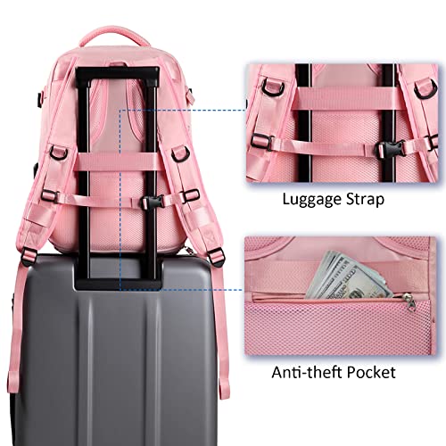 Travel Backpack for Women Men, Airline Approved Carry On Luggage Backpacks for Travel, Waterproof Laptop Backpack School Backpack Casual Daypack Hiking Backpack with USB Charging Port Shoe Compartment