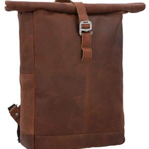 Gusti Backpack Leather-Bendik Rolltop Messenger bag Backpack Leather backpack Vintage city backpack Outdoor backpack Laptop bag Uni backpack Travelling bag Brown leather