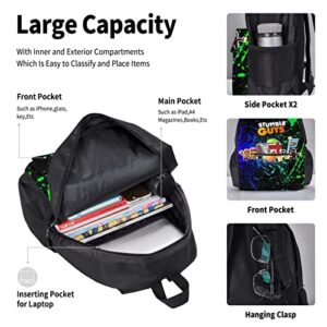 Stumble Guys Backpack Bookbag School Backpacks With Lunch Bag Box And Pencil Case 3 in ONE For Boys Girl