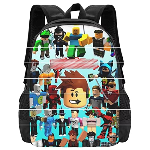 GINNIZORA Travel Backpacks 3d Printed Cartoon Laptop Backpack Game Casual Daypack 16.5 Inches Large Schoolbag