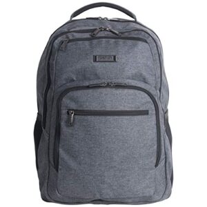 kenneth cole reaction travelier multi-pocket laptop & tablet business, school, & travel backpack bag, charcoal, one size