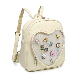 cherry sauce womens girl’s fashion backpack purses handbags and shoulder bag leather pu bag (cs2122-yellow