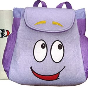 Dora Explorer Backpack with Map Toys School Rescue Bag Purple Cartoon Storage Bookbag