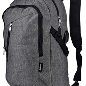 Laptop Travel Backpack - Adjustable Shoulder Straps, Zippered Compartments with Side Pockets for Water Bottle or Umbrella. Headset and USB Charging Port. Perfect for School, Business or Traveling.