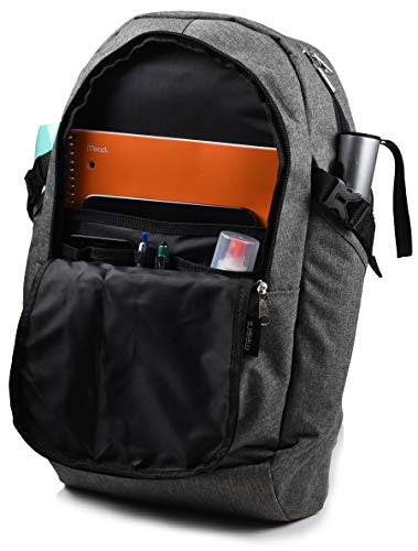 Laptop Travel Backpack - Adjustable Shoulder Straps, Zippered Compartments with Side Pockets for Water Bottle or Umbrella. Headset and USB Charging Port. Perfect for School, Business or Traveling.