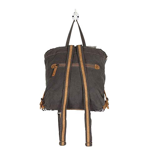 Myra Bag Grizzle Cowhide & Upcycled Canvas Backpack S-1205