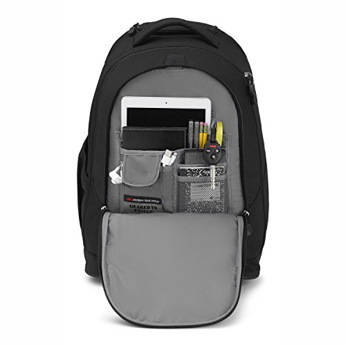 High Sierra Chaser Wheeled Laptop Backpack, Black, 20 x 13.5 x 8-Inch