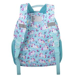 Up We Go Toddler, Preschool, and Elementary School Backpack and Lunch Bag Set for Girls, Boys (Enchanted Unicorn)