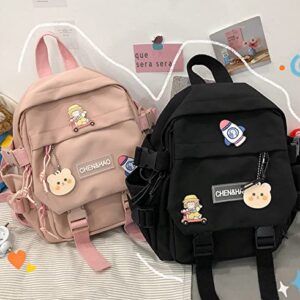 Eagerrich Kawaii Mini Backpack with Cute Pin Accessories Plush Pendant Kawaii School Backpack Cute Mini Aesthetic Backpack for School, Travel