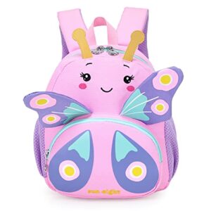 toddler backpack for girls kids backpack cute 3d cartoon school bag for baby girl boy 1-5 years（butterfly)
