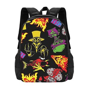 stylopunk icp backpack men women backpacks lightweight rucksack waterproof bookbag for teen girl boys outdoor daypack, black, one size