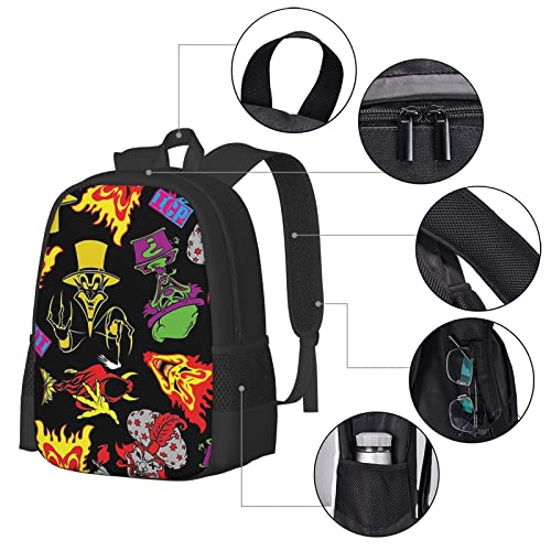 STYLOPUNK Icp Backpack Men Women Backpacks Lightweight Rucksack Waterproof Bookbag For Teen Girl Boys Outdoor Daypack, Black, One Size