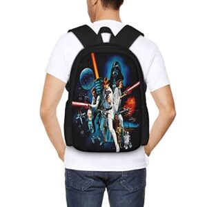 Wars on planet Fashion Travel Backpack Student Backpack Cartoon Backpack Notebook Backpack Large Capacity 17-Inch Backpack