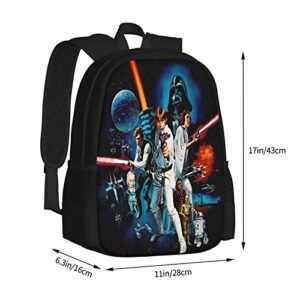 Wars on planet Fashion Travel Backpack Student Backpack Cartoon Backpack Notebook Backpack Large Capacity 17-Inch Backpack