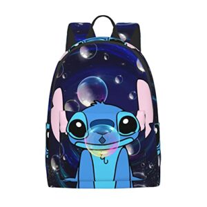 anime backpack, 16 inch large capacity multifunction laptop backpacks daypack, cute cartoon book bag for work travel