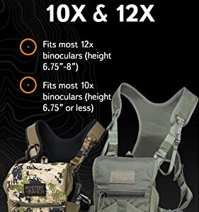 Mystery Ranch Bino Harness 12x, Chest Rig, Binocular Case, Tactical Pouch, for Rough Country, Hunting, Outdoors - Coyote-XL