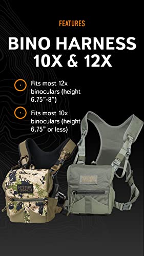 Mystery Ranch Bino Harness 12x, Chest Rig, Binocular Case, Tactical Pouch, for Rough Country, Hunting, Outdoors - Coyote-XL