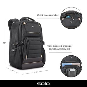 Solo New York Arc 17.3 Inch Laptop Backpack, Black